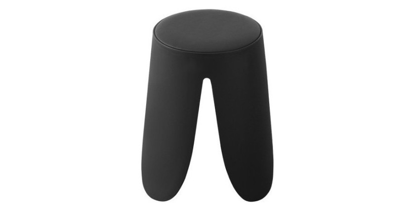Tabouret OSTIN coloris noir, grâce a son design atypique il s'adapte a tous types de salon