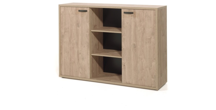 Ensemble de 5 meubles de bureau professionnel coloris chêne doré collection DEPÉ