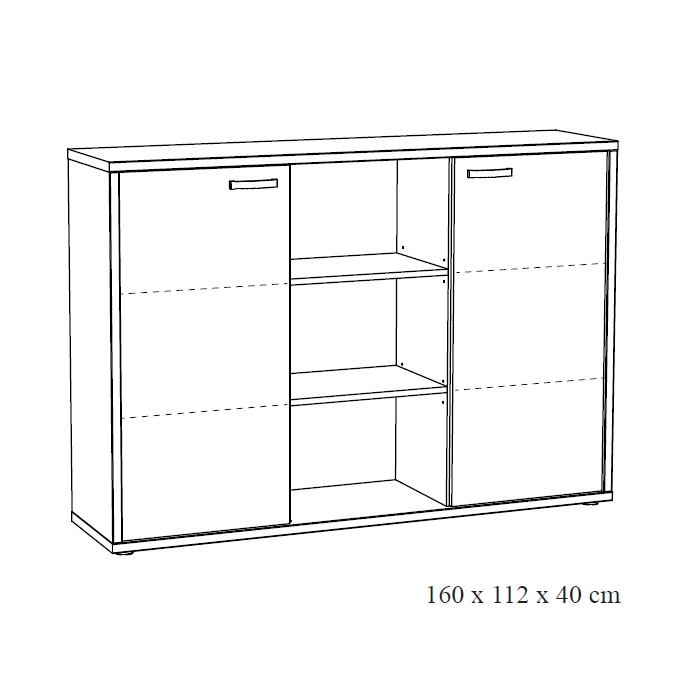 Conjunto de 5 muebles de oficina profesional color roble dorado colección DEPÉ