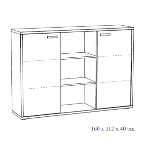 Ensemble de 5 meubles de bureau professionnel coloris chêne doré collection DEPÉ