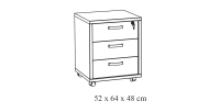Ensemble de 5 meubles de bureau professionnel coloris chêne doré collection DEPÉ