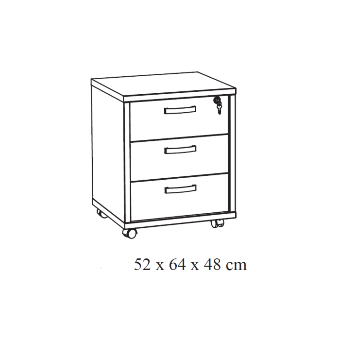 Conjunto de 5 muebles de oficina profesional color roble dorado colección DEPÉ