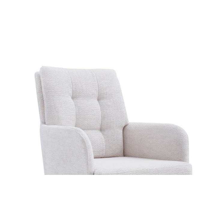 Chaise pivotante en tissu collection PLUMO coloris ecru