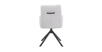 Chaise pivotante en tissu collection PLUMO coloris ecru
