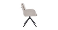 Chaise pivotante en tissu collection PLUMO coloris beige