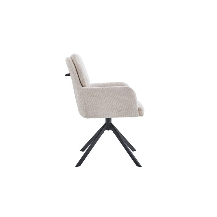 Chaise pivotante en tissu collection PLUMO coloris beige