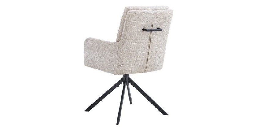 Chaise pivotante en tissu collection PLUMO coloris beige