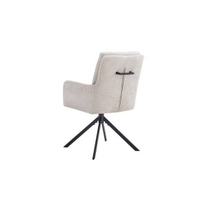 Chaise pivotante en tissu collection PLUMO coloris beige