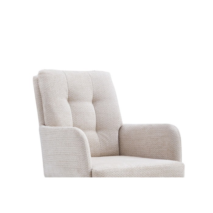 Chaise pivotante en tissu collection PLUMO coloris beige