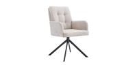 Chaise pivotante en tissu collection PLUMO coloris beige