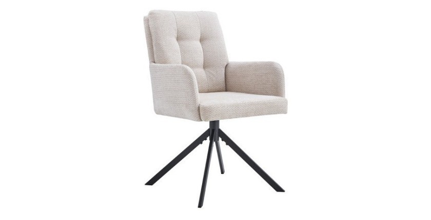 Chaise pivotante en tissu collection PLUMO coloris beige