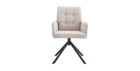 Chaise pivotante en tissu collection PLUMO coloris beige
