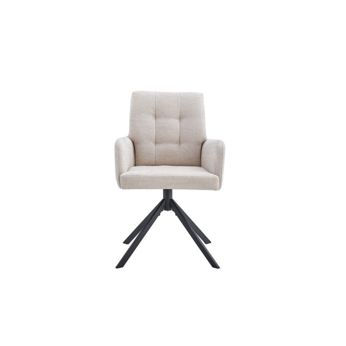 Chaise pivotante en tissu collection PLUMO coloris beige