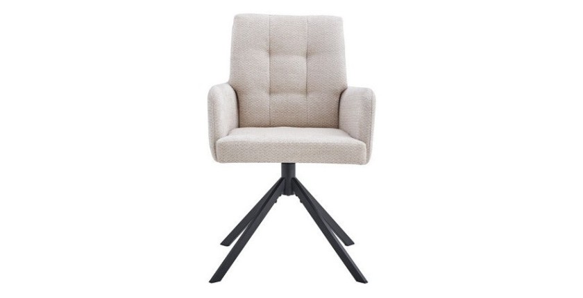 Chaise pivotante en tissu collection PLUMO coloris beige