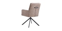 Chaise pivotante en tissu collection PLUMO coloris sable