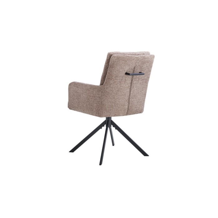Chaise pivotante en tissu collection PLUMO coloris sable