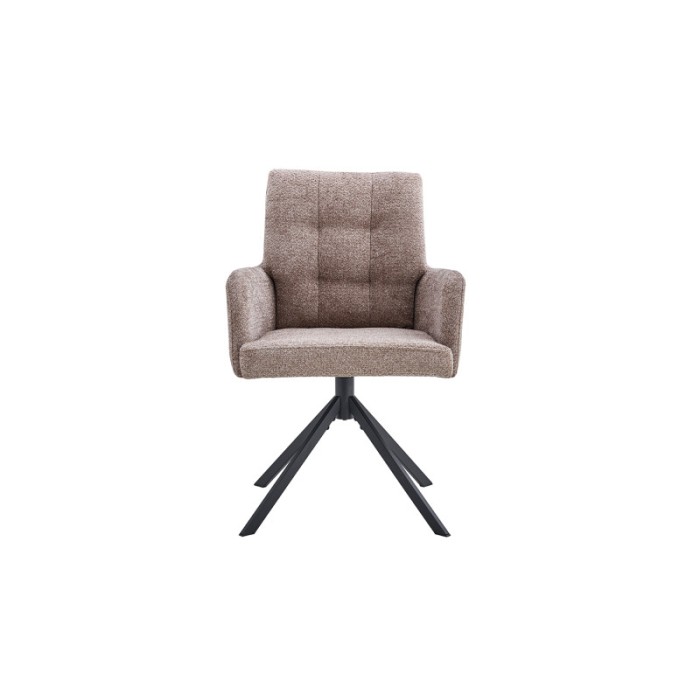 Chaise pivotante en tissu collection PLUMO coloris sable