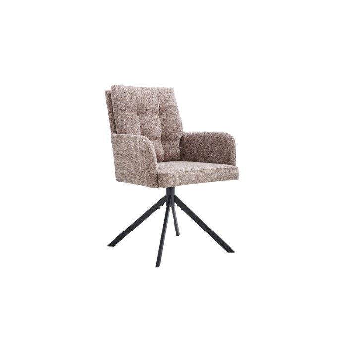 Chaise pivotante en tissu collection PLUMO coloris sable