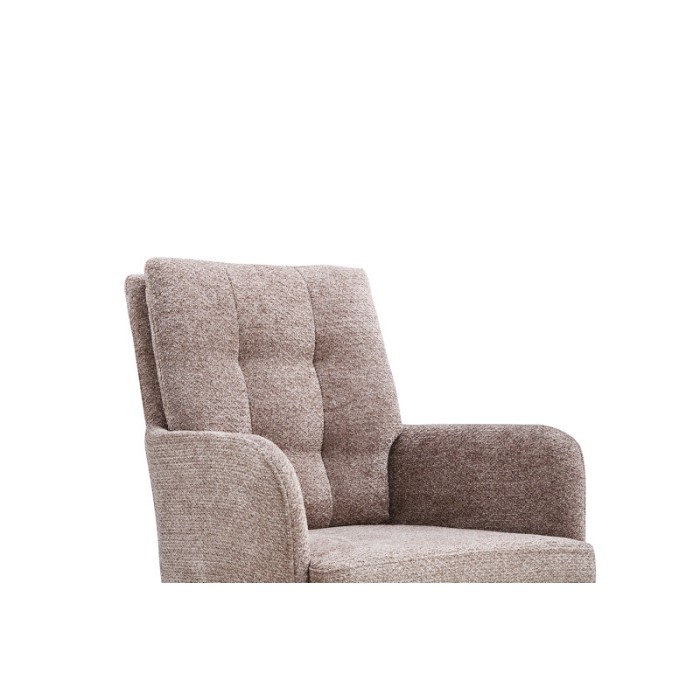Chaise pivotante en tissu collection PLUMO coloris sable
