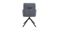 Chaise pivotante en tissu collection PLUMO coloris gris foncé