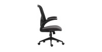Chaise de bureau IPOLIST Tissu filet noir et gris, idéal pour un bureau confortable et moderne
