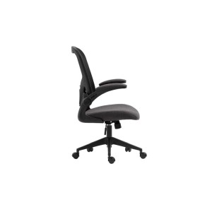 Chaise de bureau IPOLIST Tissu filet noir et gris, idéal pour un bureau confortable et moderne