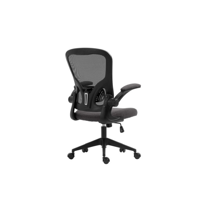 Chaise de bureau IPOLIST Tissu filet noir et gris, idéal pour un bureau confortable et moderne