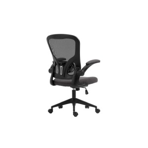 Chaise de bureau IPOLIST Tissu filet noir et gris, idéal pour un bureau confortable et moderne