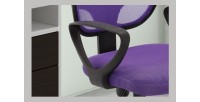 Chaise de bureau IPOLIST Tissu filet mauve, idéal pour un bureau confortable et moderne