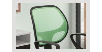 Chaise de bureau IPOLIST Tissu filet vert, idéal pour un bureau confortable et moderne