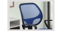 Chaise de bureau IPOLIST Tissu filet bleu, idéal pour un bureau confortable et moderne