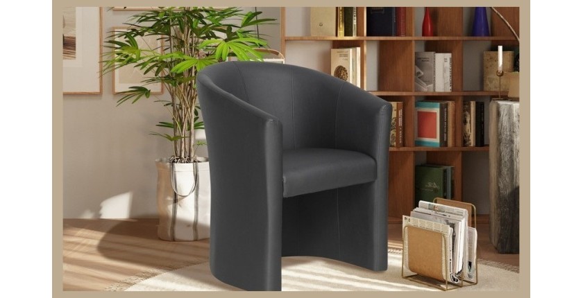 Fauteuil de salon confortable noir. Collection KYOTO