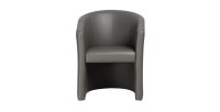 Fauteuil de salon confortable en tissu taupe. Collection KYOTO
