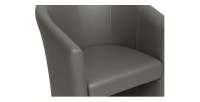 Fauteuil de salon confortable en tissu taupe. Collection KYOTO