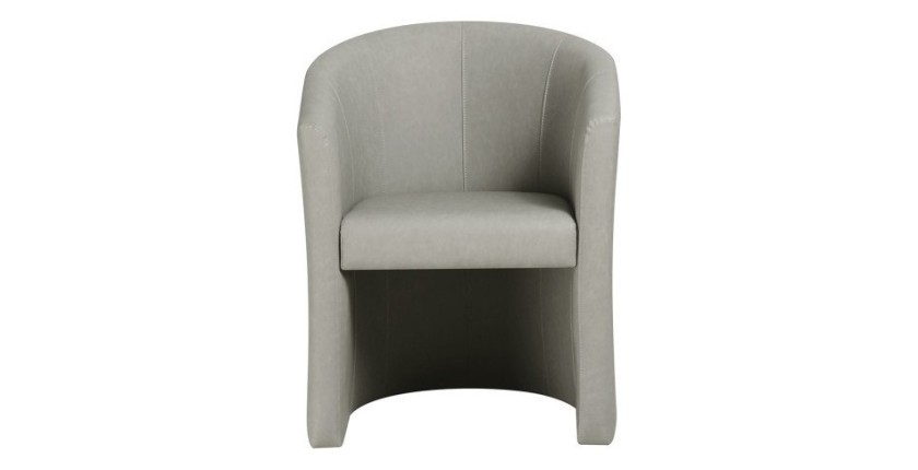 Fauteuil de salon confortable gris clair. Collection KYOTO