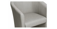 Fauteuil de salon confortable gris clair. Collection KYOTO
