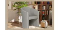 Fauteuil de salon confortable gris clair. Collection KYOTO
