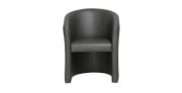 Fauteuil de salon confortable gris foncé. Collection KYOTO