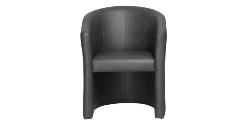 Fauteuil de salon confortable gris foncé. Collection KYOTO