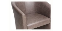 Fauteuil de salon confortable brun foncé. Collection KYOTO