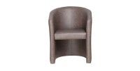 Fauteuil de salon confortable brun foncé. Collection KYOTO