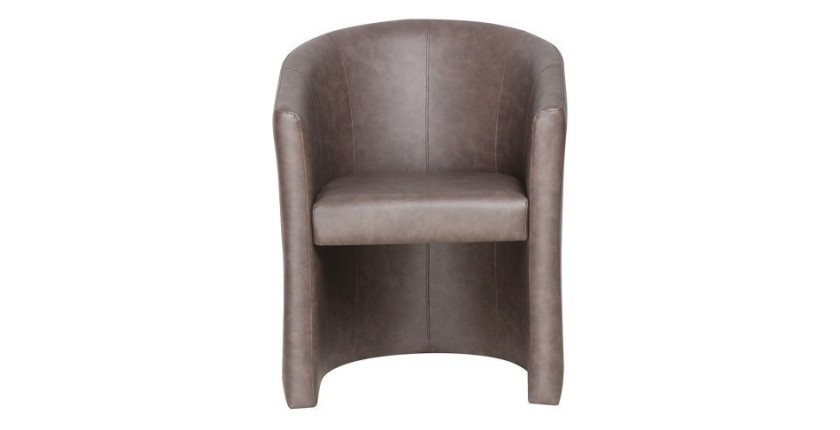 Fauteuil de salon confortable brun foncé. Collection KYOTO