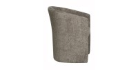 Fauteuil de salon confortable en tissu bouclé brun. Collection KYOTO