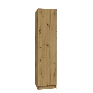 Armoire 1 porte pour dressing collection KANELLE coloris chêne clair
