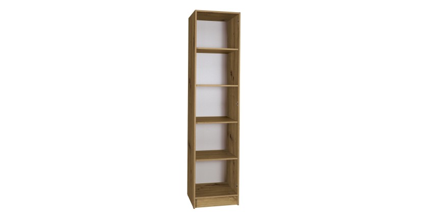 Armoire 1 porte pour dressing collection KANELLE coloris chêne clair
