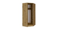 Dressing d'angle complet collection KANELLE coloris chêne clair.