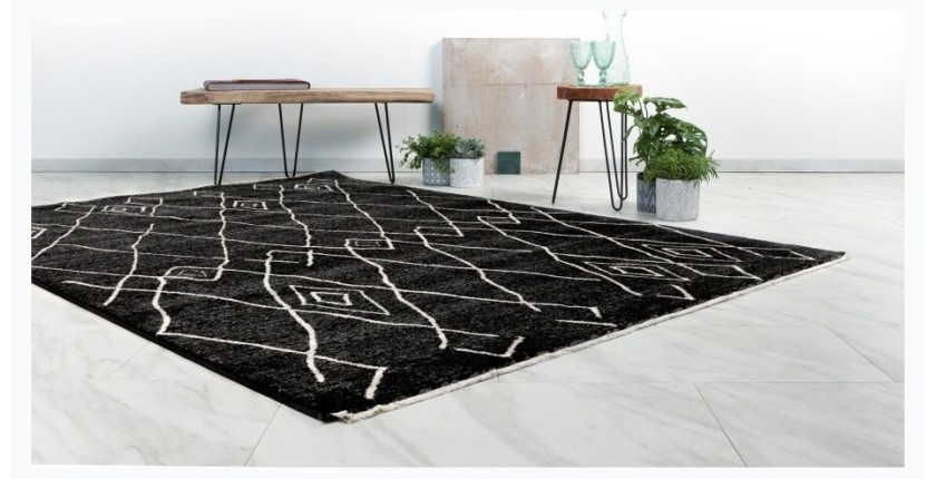 Tapis 170x120cm, graphite - Confort et élégance pour votre intérieur