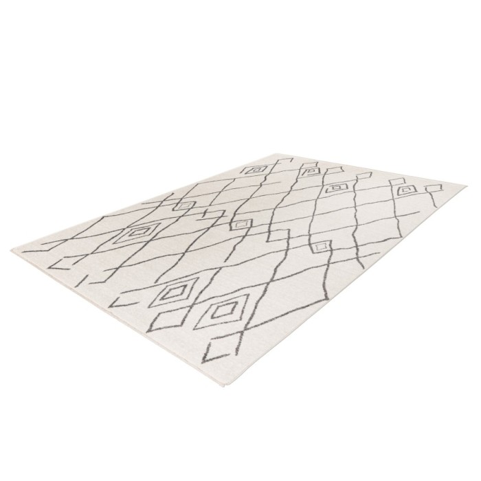 Tapis 150x80cm, design 205 coloris ivoire - Confort et élégance pour votre intérieur