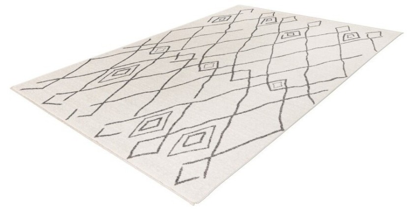 Tapis 170x120cm, design 205 coloris ivoire - Confort et élégance pour votre intérieur