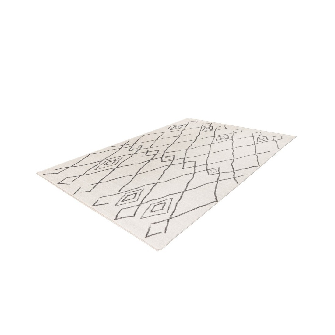Tapis 170x120cm, design 205 coloris ivoire - Confort et élégance pour votre intérieur